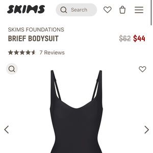 NWT skins foundations brief body suit onyx